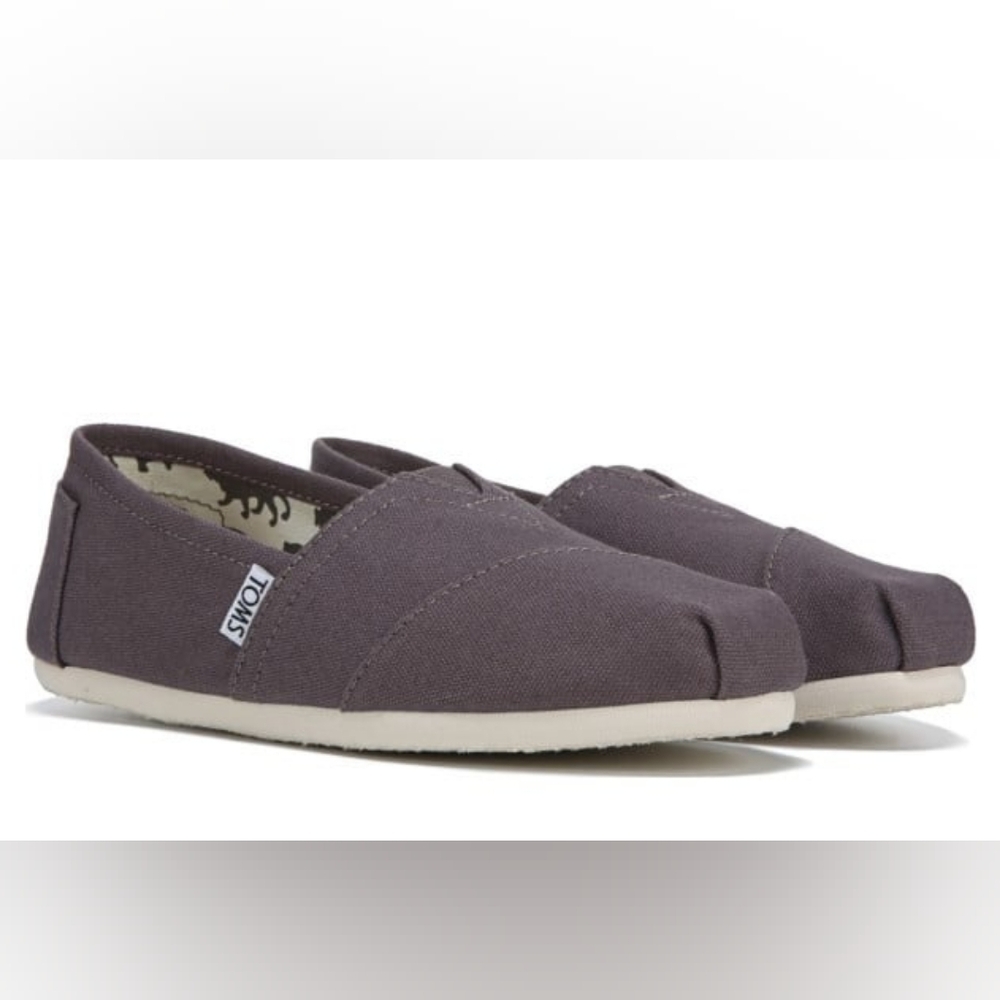 NWB TOMS Women's Classic Ash Alpargata Canvas‎ Shoe Size 7.5